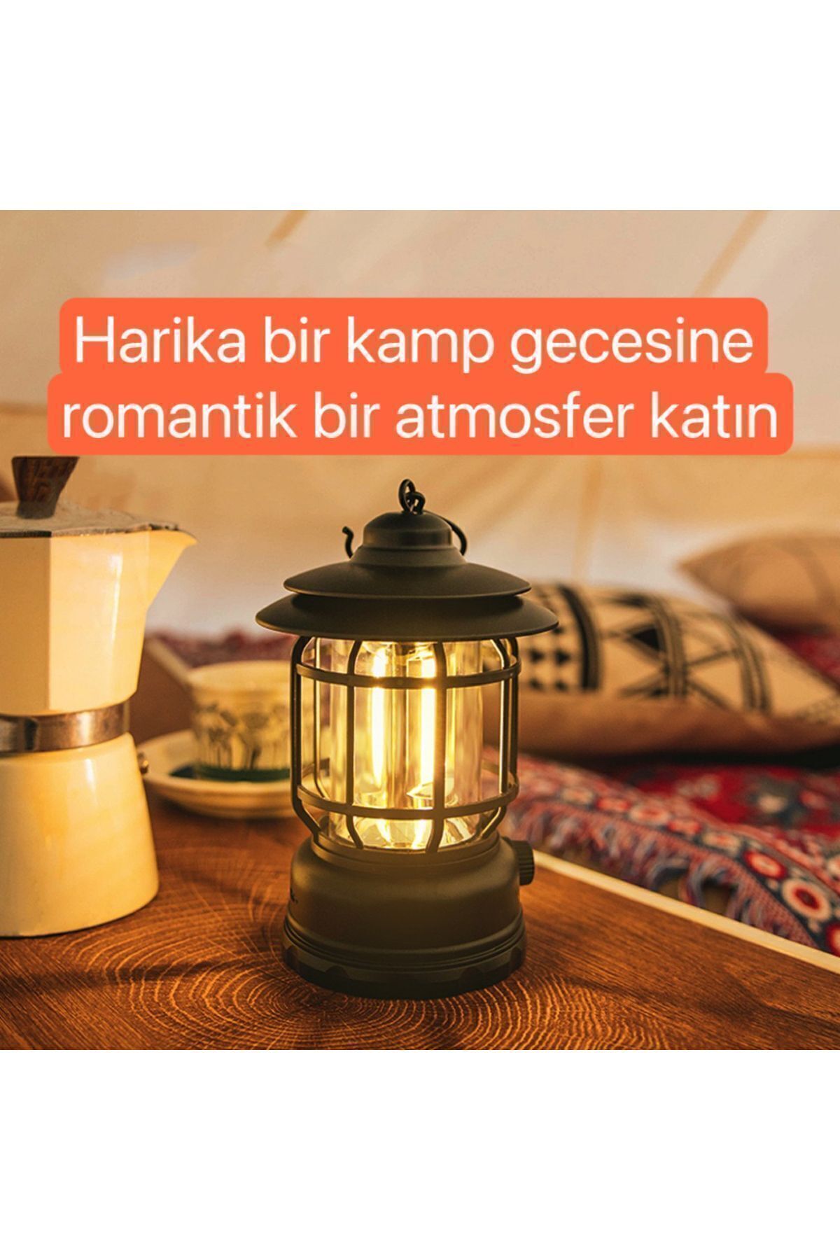 Shufa Haki Nostaljik Işığı Ayarlanabilir Usb Şarjlı Ledli Kamp Lambası