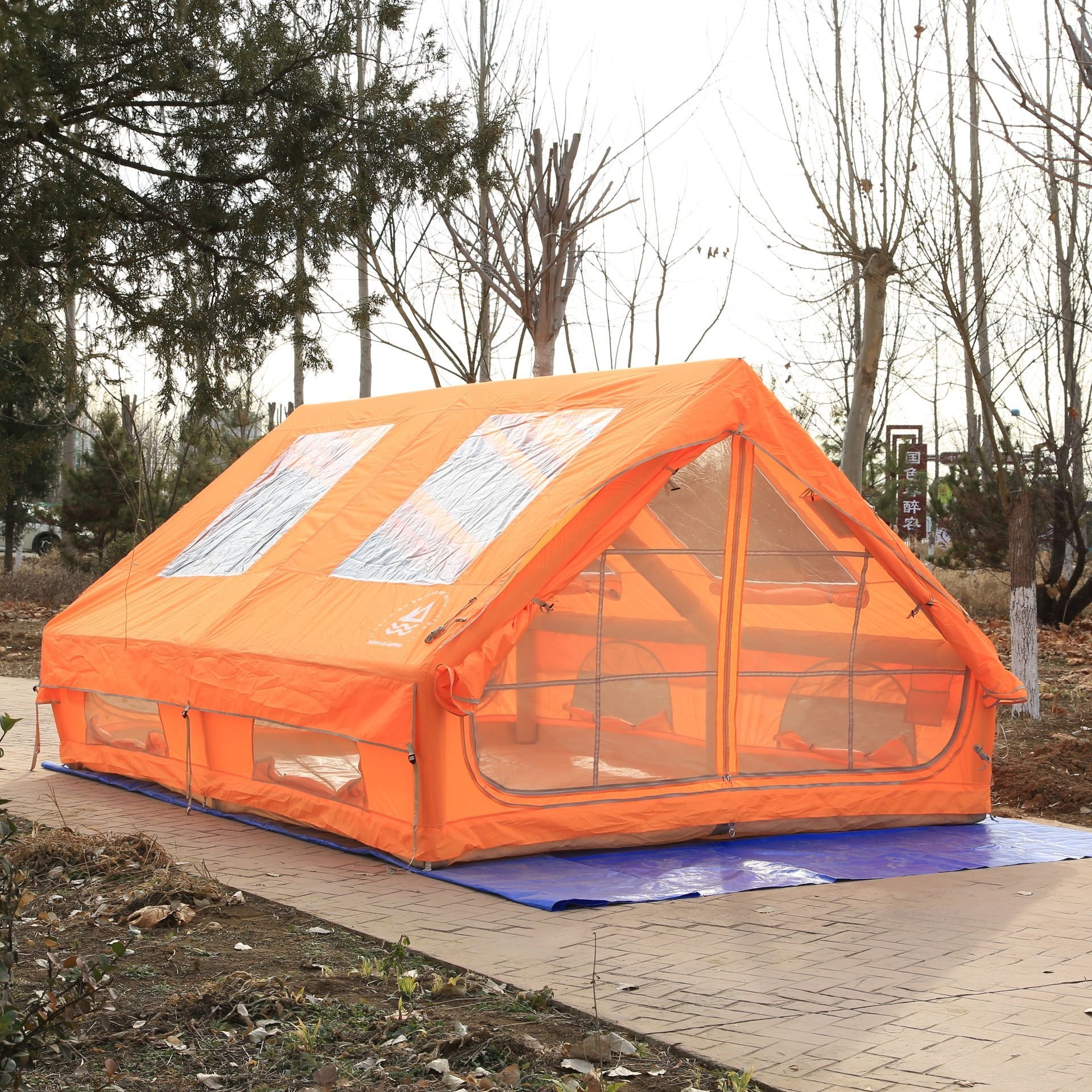 Shufa Glamping Family Şişme Kamp Çadırı 300*400*200 CM (Turuncu)