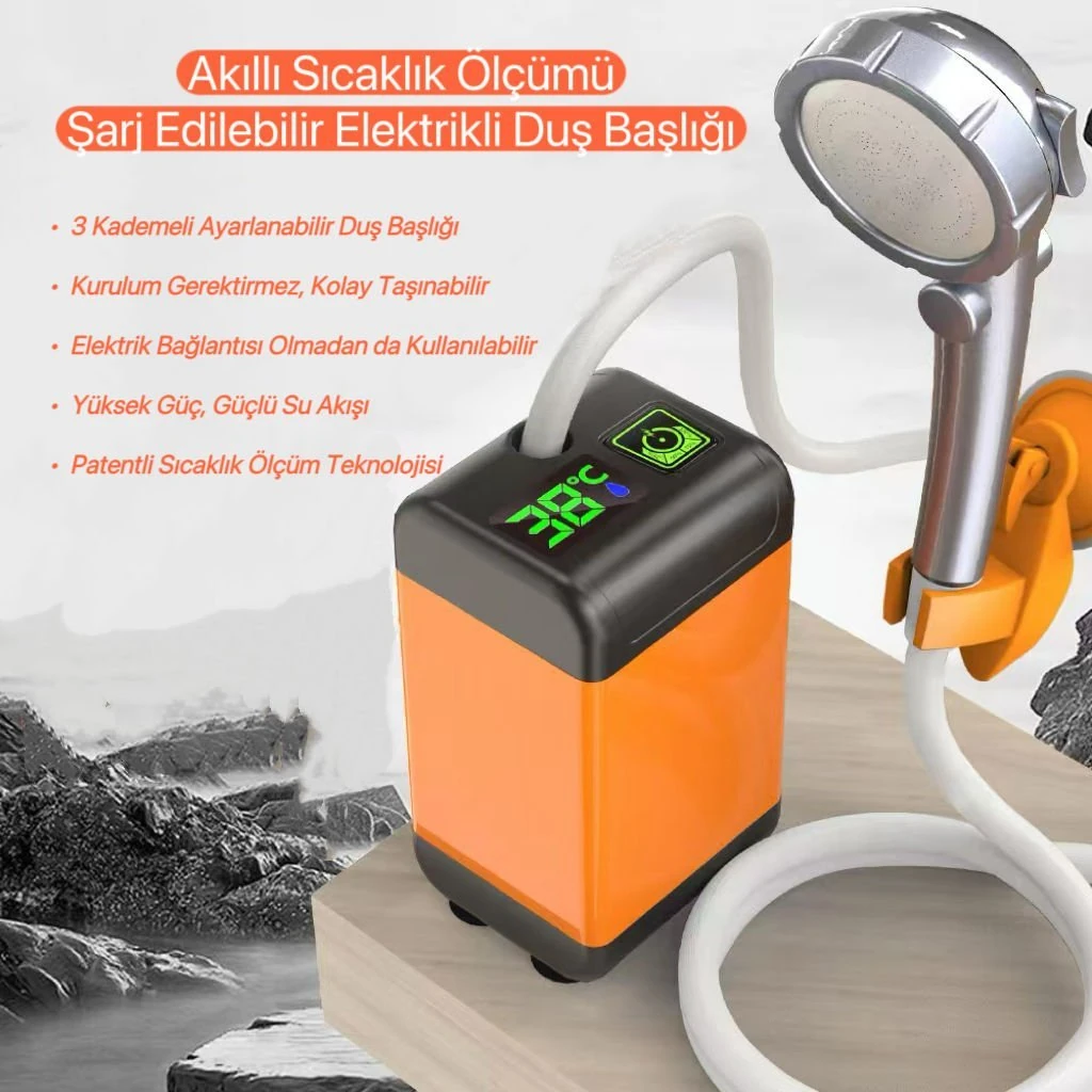 Shufa Rechargeable Portable Camping Shower (Water Pump) Battery Capacity: 7800 mAh