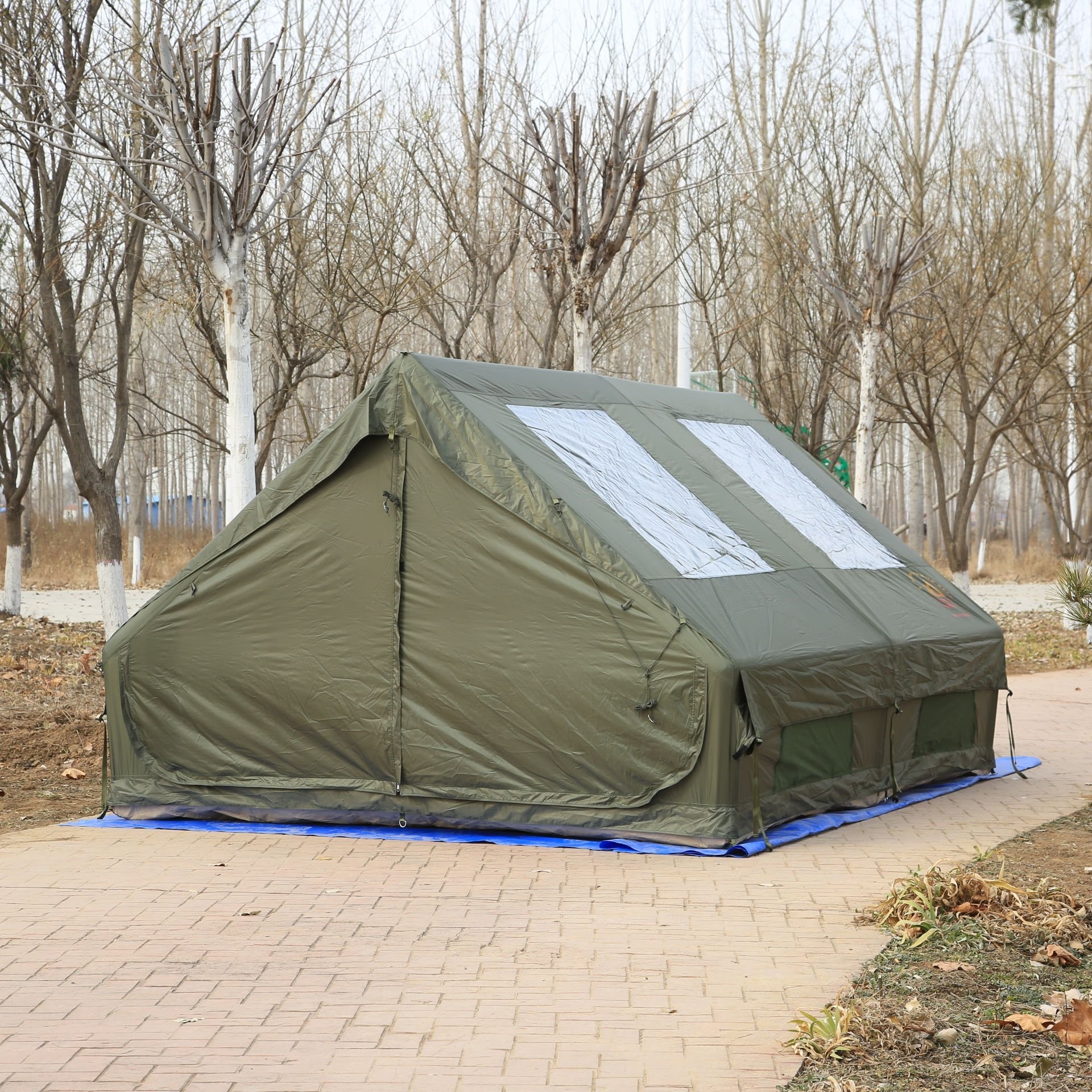 Shufa Glamping Family Şişme Kamp Çadırı 300*400*200 Cm Haki