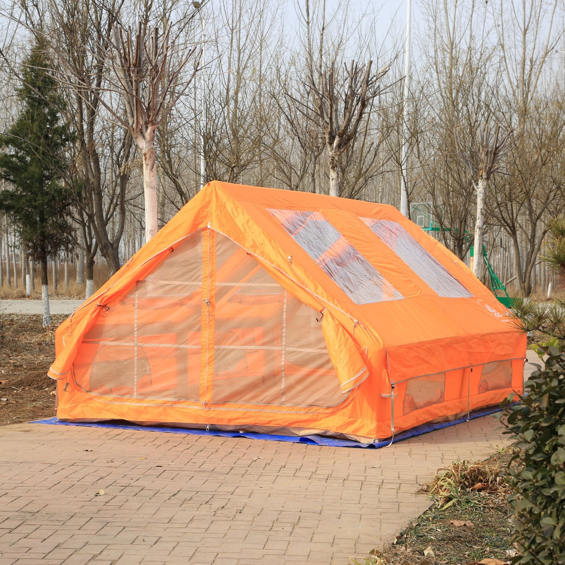 Shufa Glamping Family Şişme Kamp Çadırı 300*400*200 CM (Turuncu)