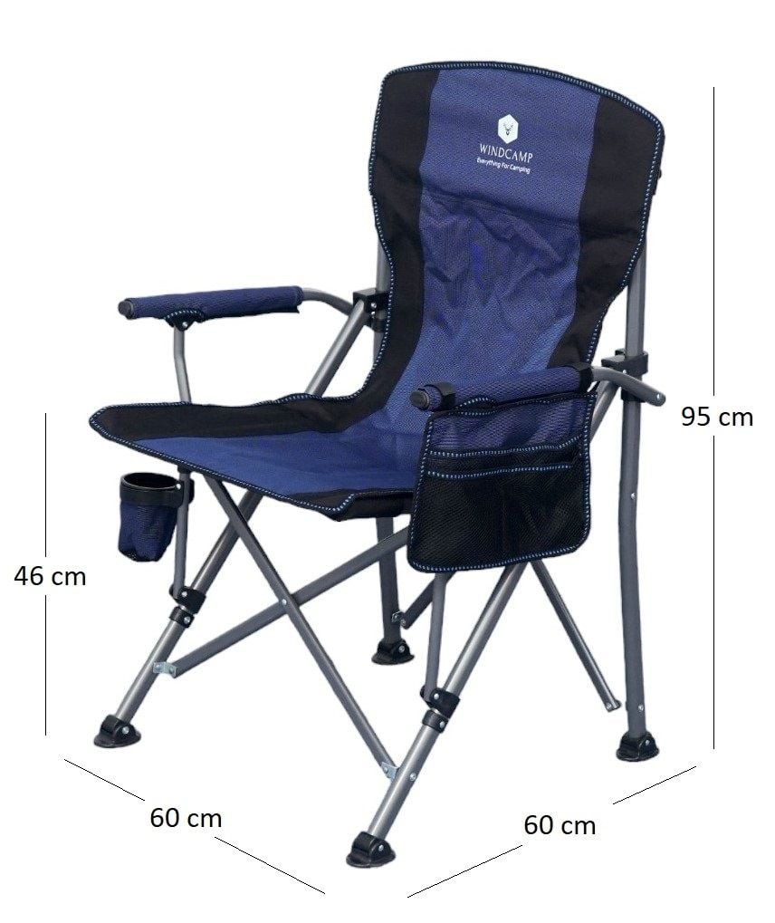 Windcamp Katlanır Kamp Sandalyesi Lux - Mavi