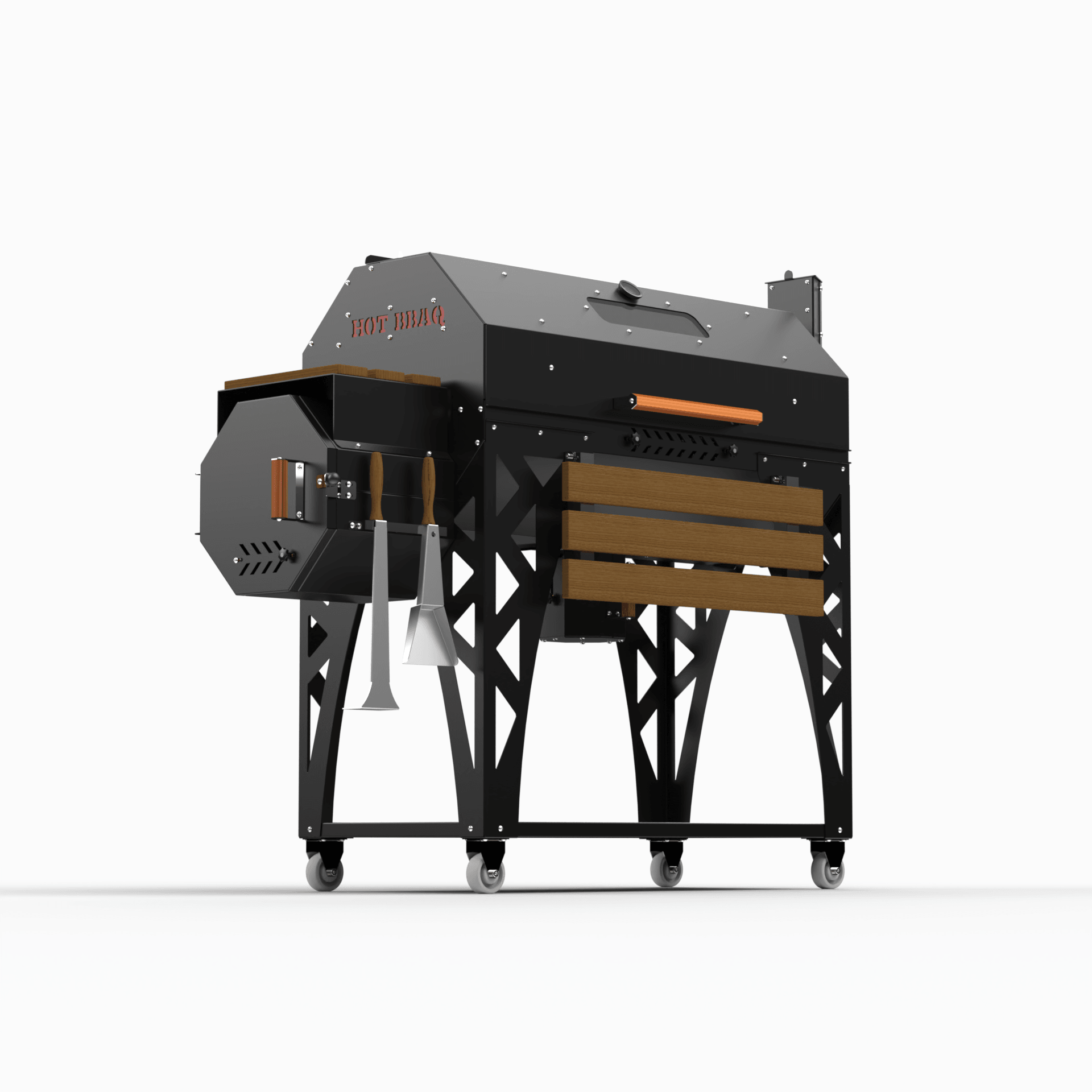 Hot Bbaq Hot Big Quartz Smoker Mangal Barbekü 100X50