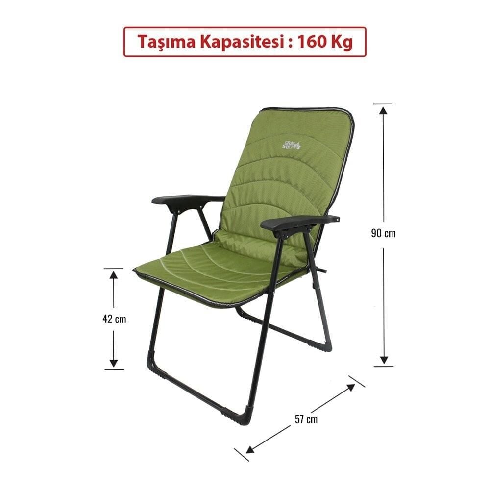 Gray Wolf Quatro Folding Camping Chair with Arms (Green)
