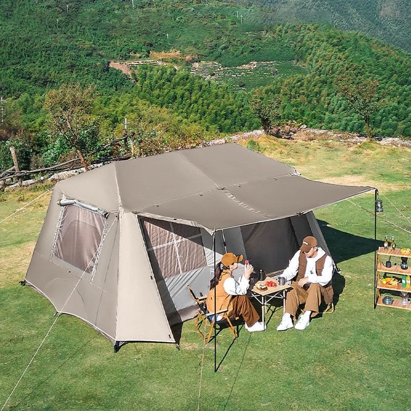 Shufa Çift Katmanlı Zirve Tasarımlı Dört Mevsim Çadırı 16.3 Metrekare  (430*380*220 cm)