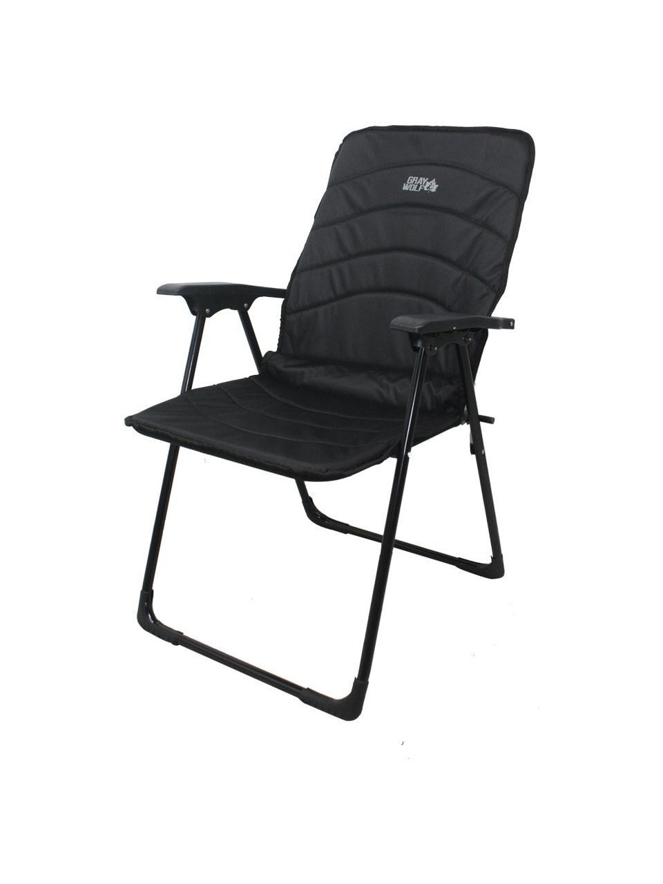 Gray Wolf Chair with Armrest - Black