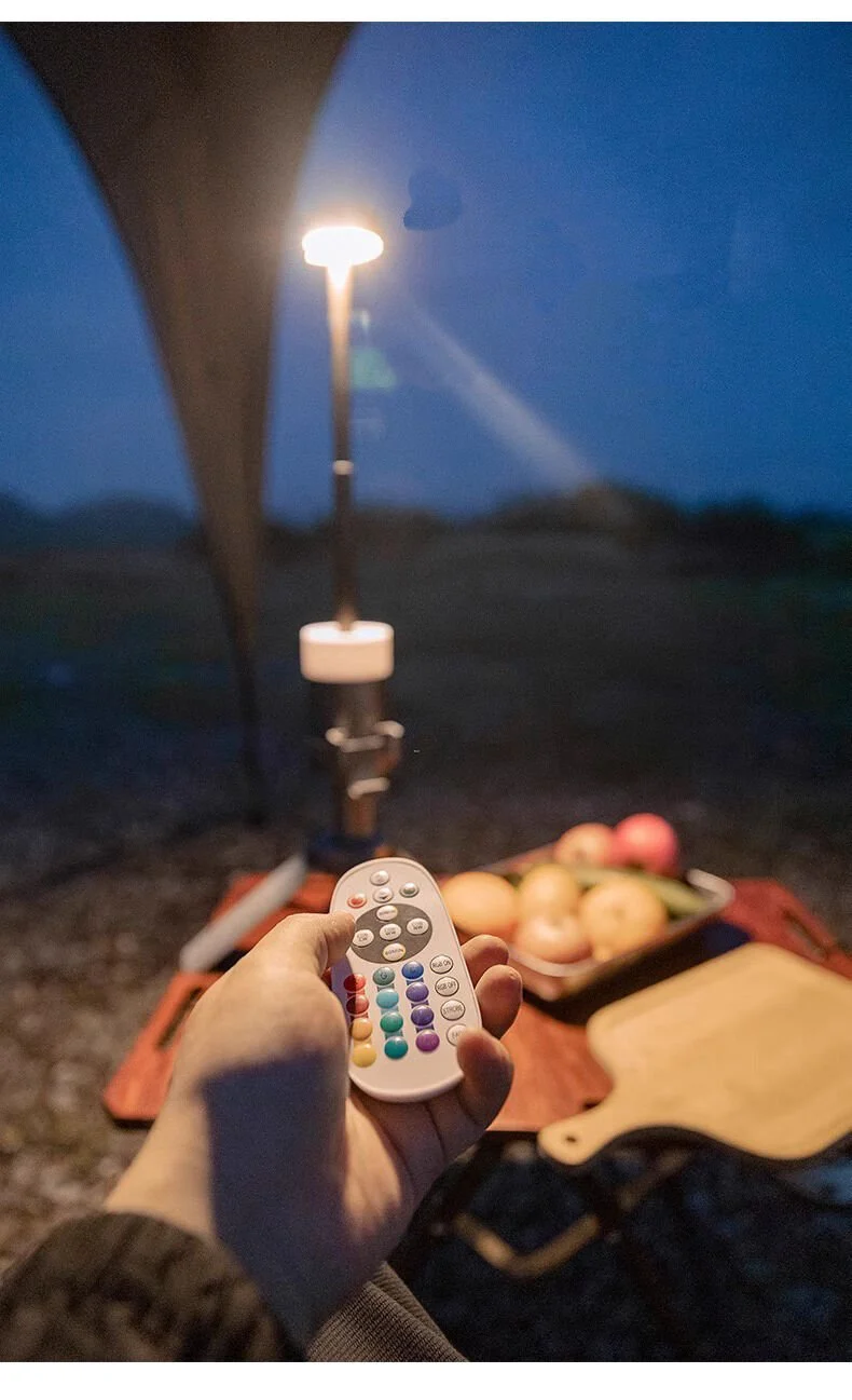 SHUFA GLAMPING Taşınabilir Kamp Işığı | Uzun Şarj Süresi | Uzaktan Kumanda | Alüminyum Teleskopik Tripodlu Lamba 10,000 mA