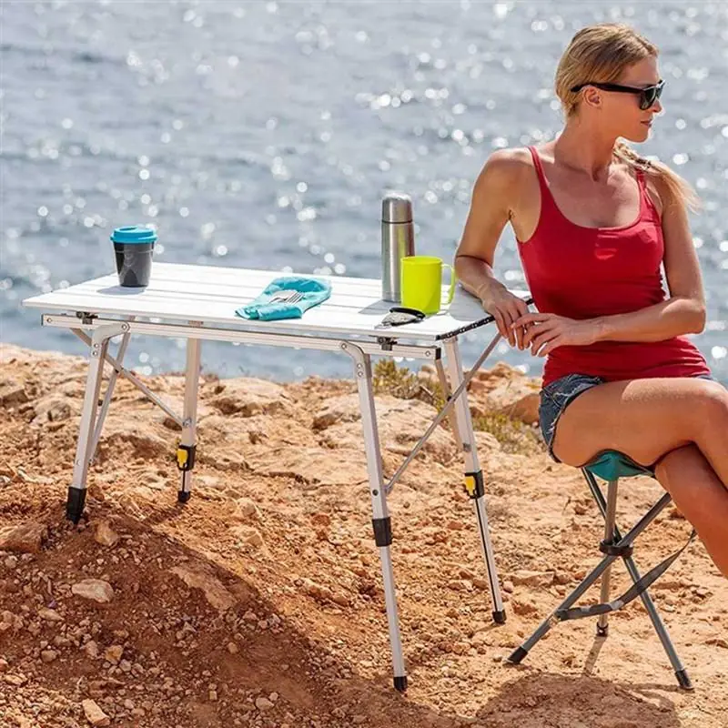 Funky Chairs Elite Alüminyum Teleskopik Ayaklı Kamp Piknik Masası Gri