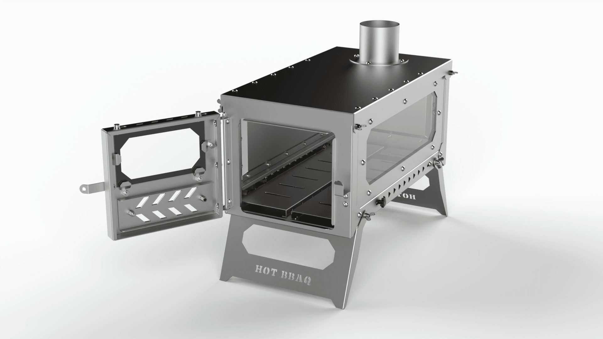 Hot Bbaq Hot Tent Inox Stove Portable Foldable Camping Stove