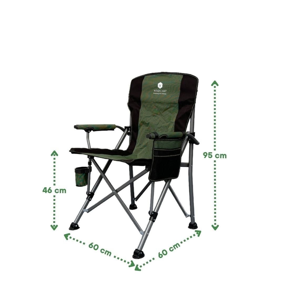 Windcamp Katlanır Kamp Sandalyesi Lux Yeşil