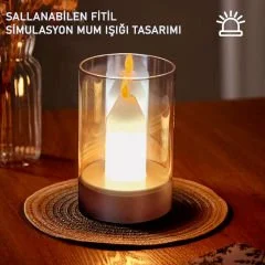 CATA ŞARJLI MUM DEKOR MASA LAMBASU CT-8432