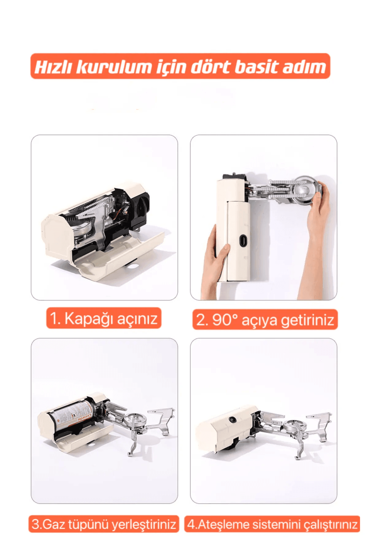 Shufa Katlanabilir Kamp Ocak -Bej