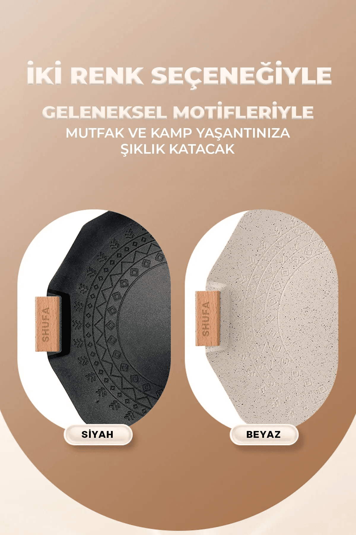 Shufa Saç Tava - Alüminyum Döküm Siyah