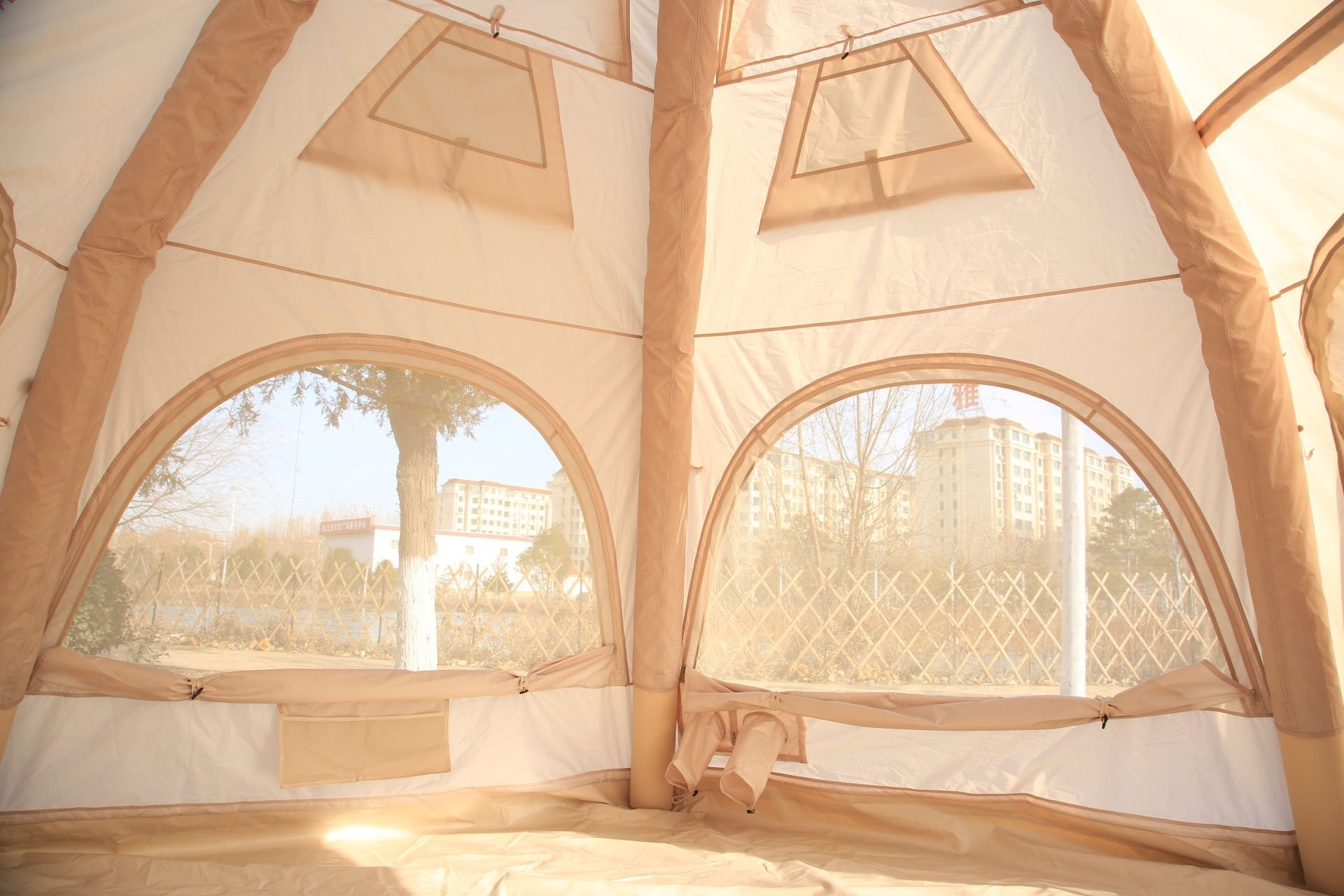 Shufa 16 Square Meter Spherical Dome Inflatable Tent - Beige