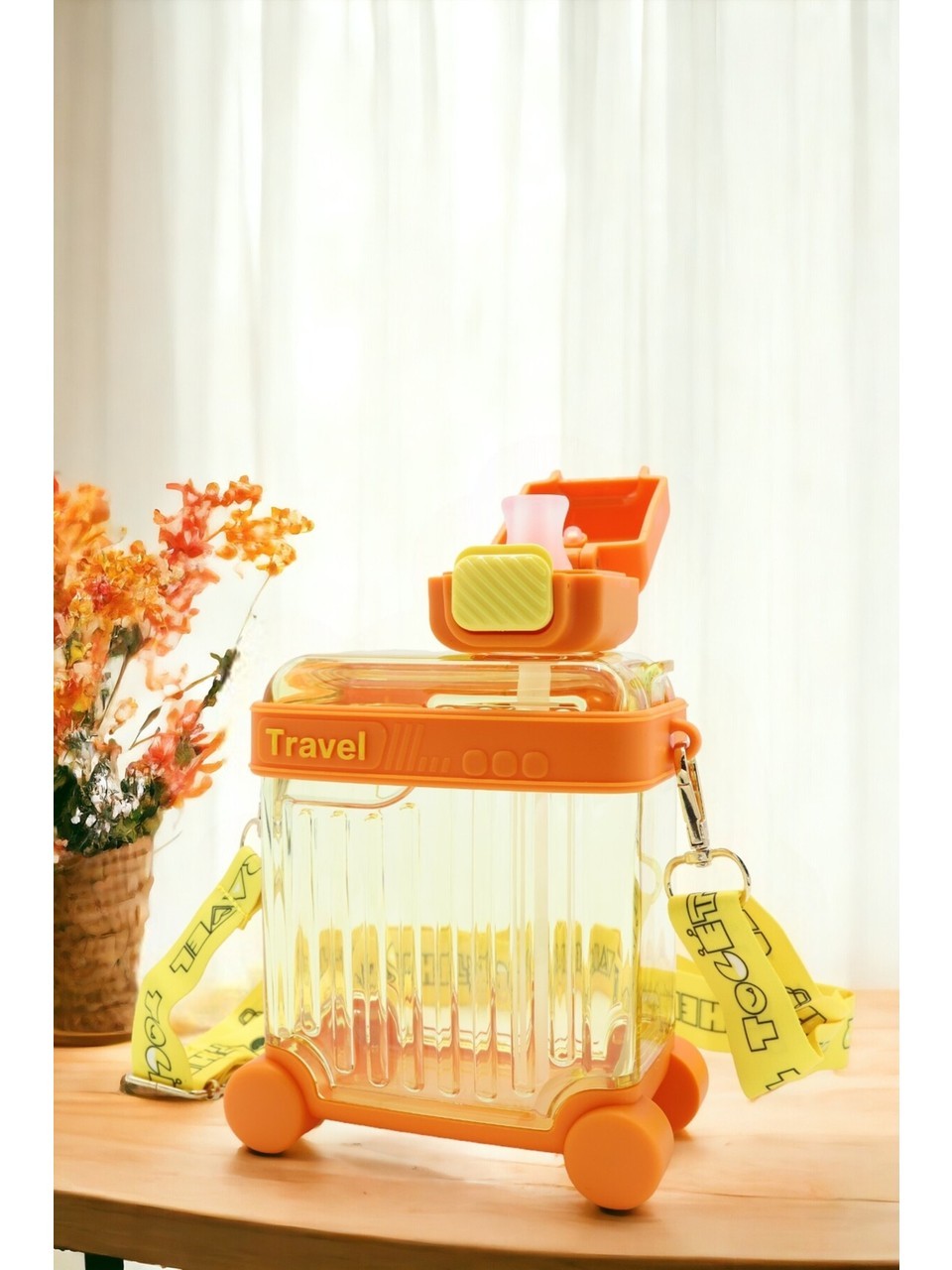 Meysa Home Trolley Suitcase Water Bottle Orange