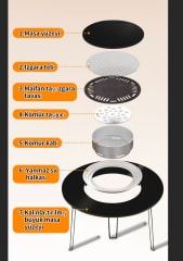 Taşınabilir Katlanır Mangal Masası