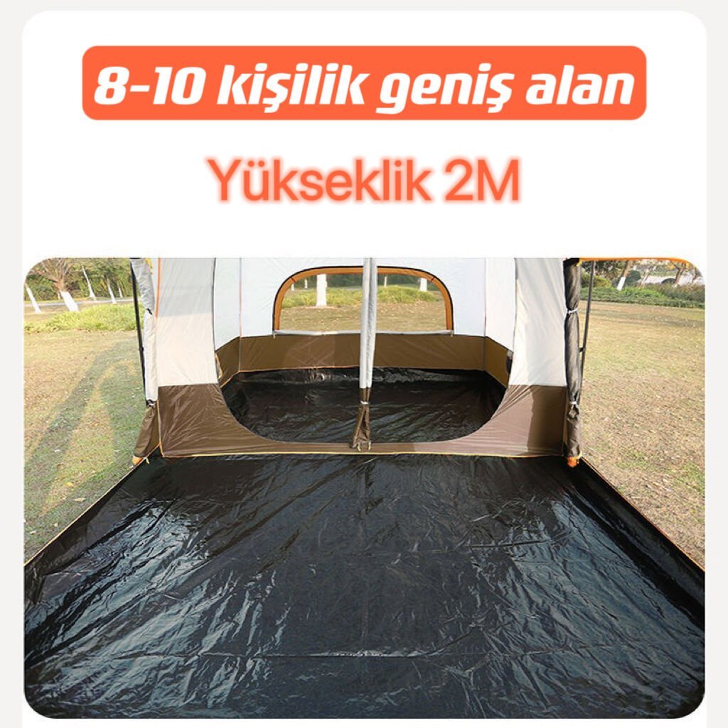 Shufa Bej Aile Boyu Büyük Kamp Çadırı 2 Oda 1 Salon 420*305*200 CM
