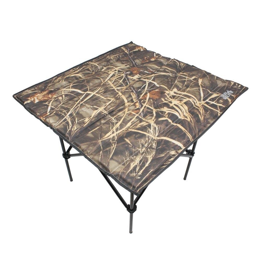 Gray Wolf Wooden Folding Camping Table (Reed Pattern)