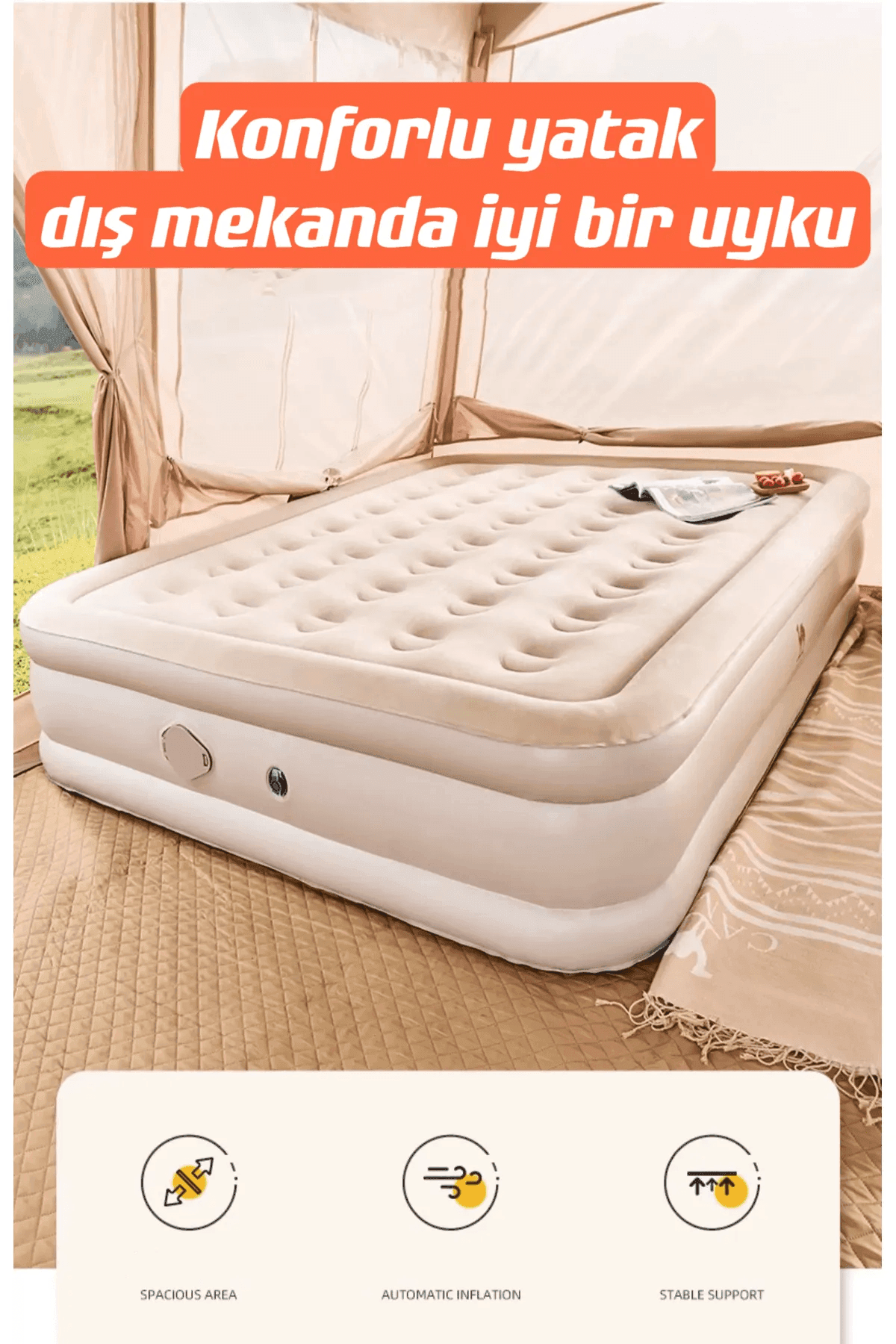 Shufa Şişme Kendinden Elektrikli Pompalı Yatak 152x198x40 Cm