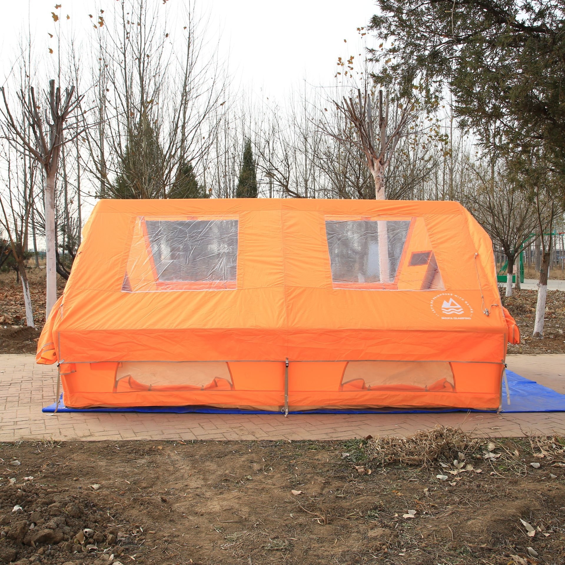 Shufa Glamping Family Şişme Kamp Çadırı 300*400*200 CM (Turuncu)