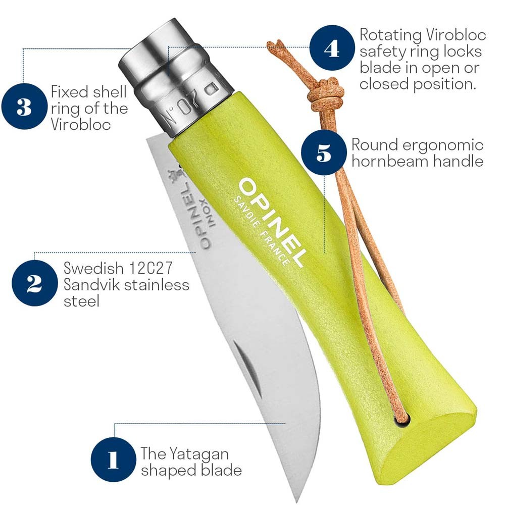 Opinel Inox Trekking 7 No Paslanmaz Çelik Çakı (A.Yeşil)