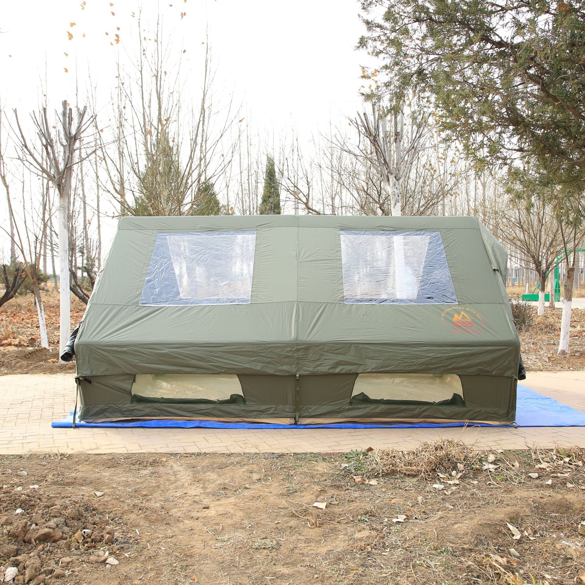 Shufa Glamping Family Şişme Kamp Çadırı 300*400*200 Cm Haki