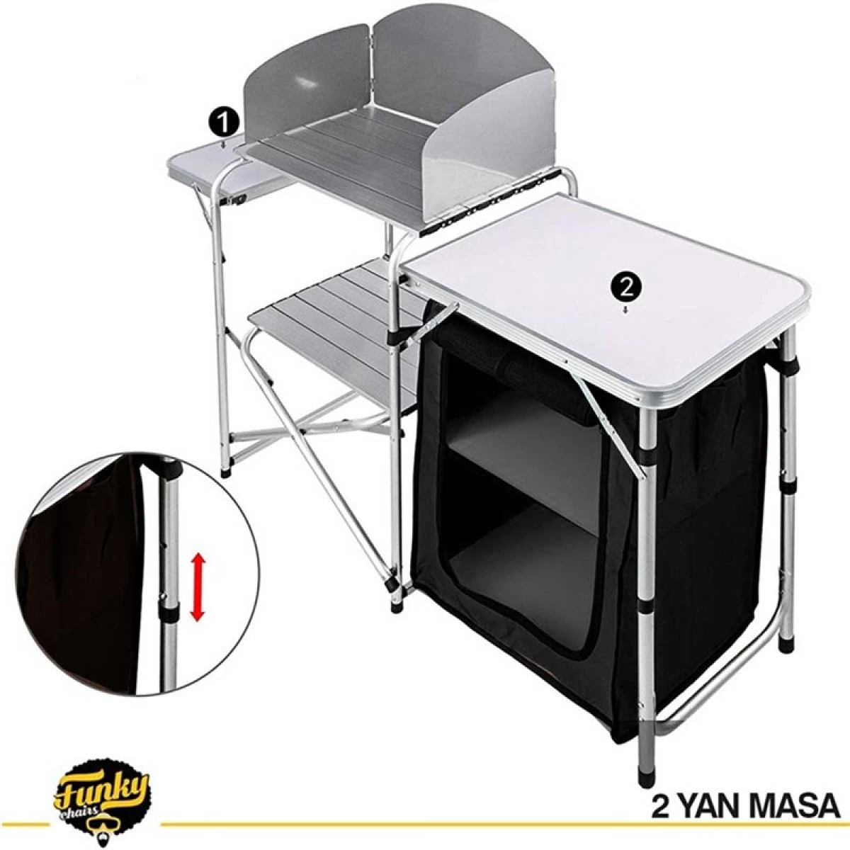 FUNKY CHAIRS Katlanabilir Portatif Kamp Mutfağı