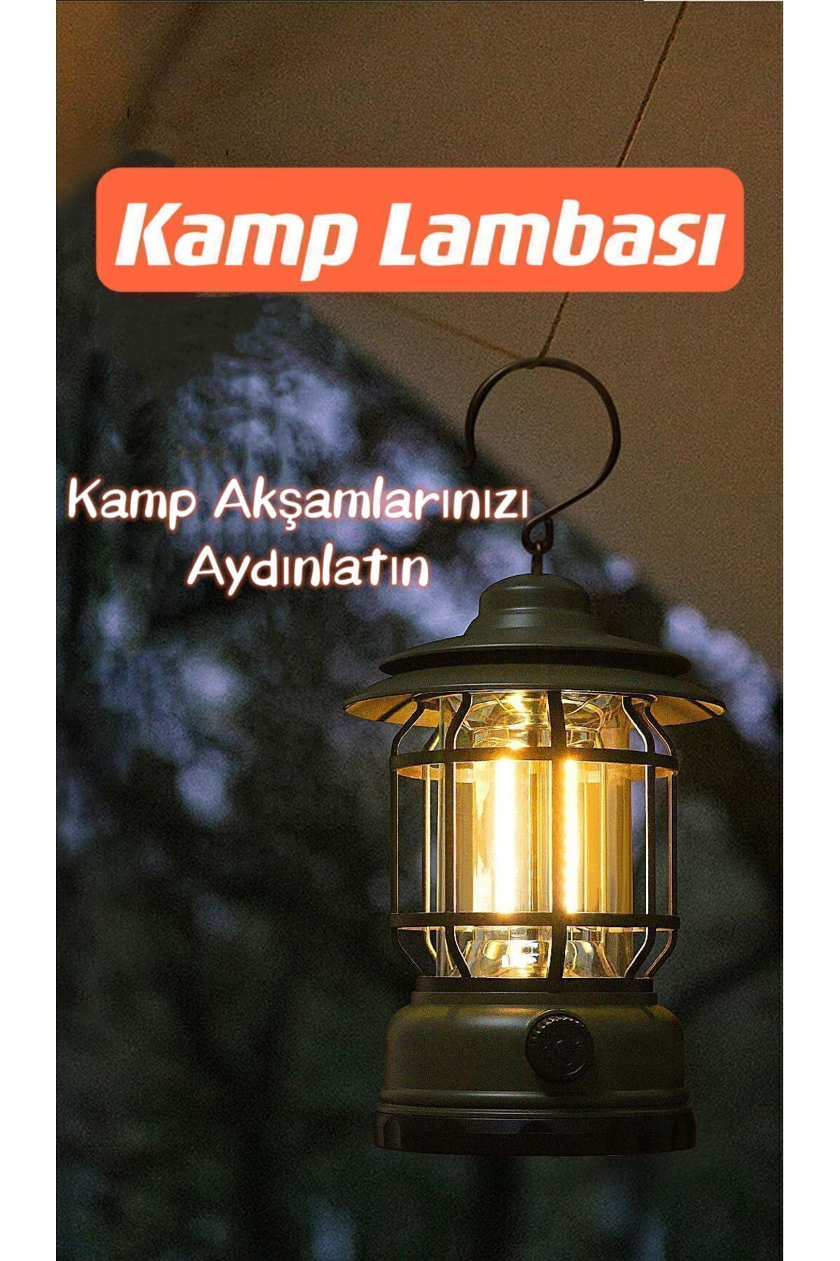 Shufa Haki Nostaljik Işığı Ayarlanabilir Usb Şarjlı Ledli Kamp Lambası