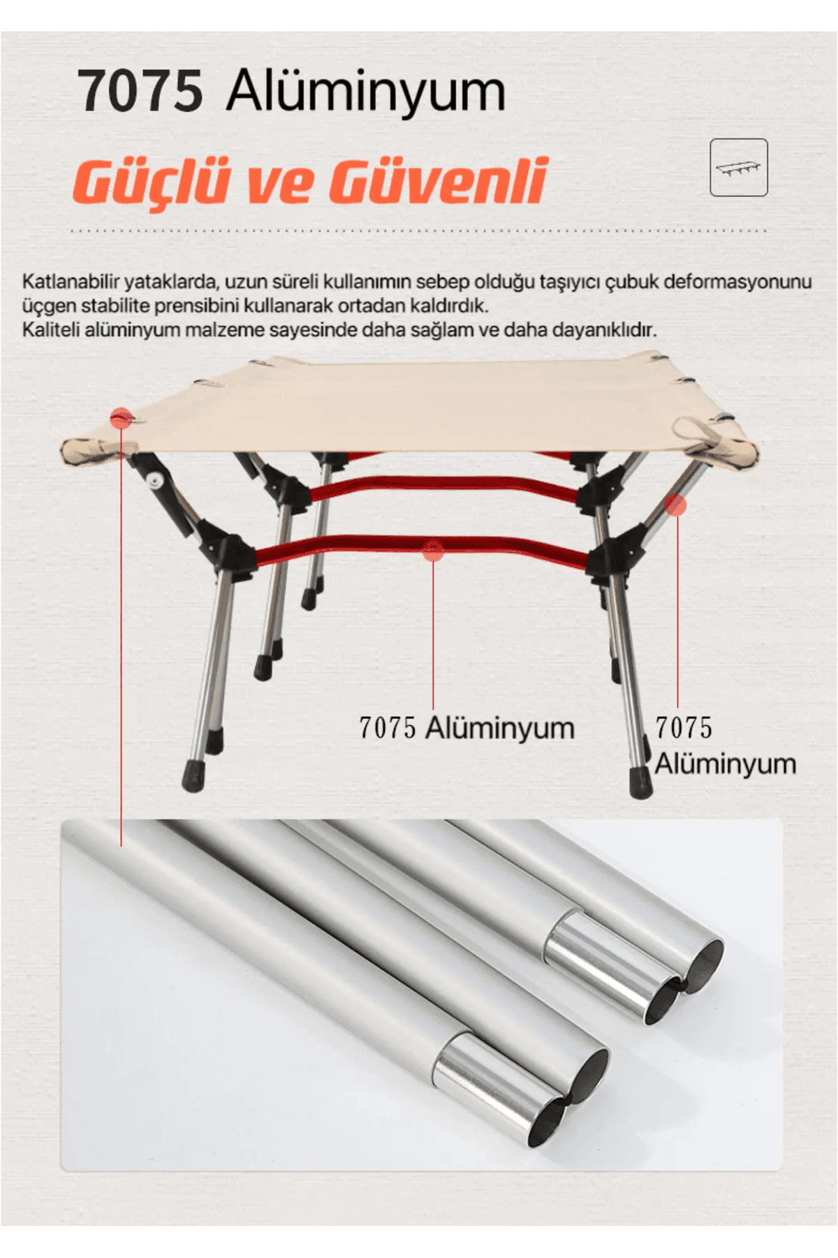 Shufa Ultra Hafif, Alüminyum Katlanır Yatak, Kompakt, Taşınabilir Kampet Siyah
