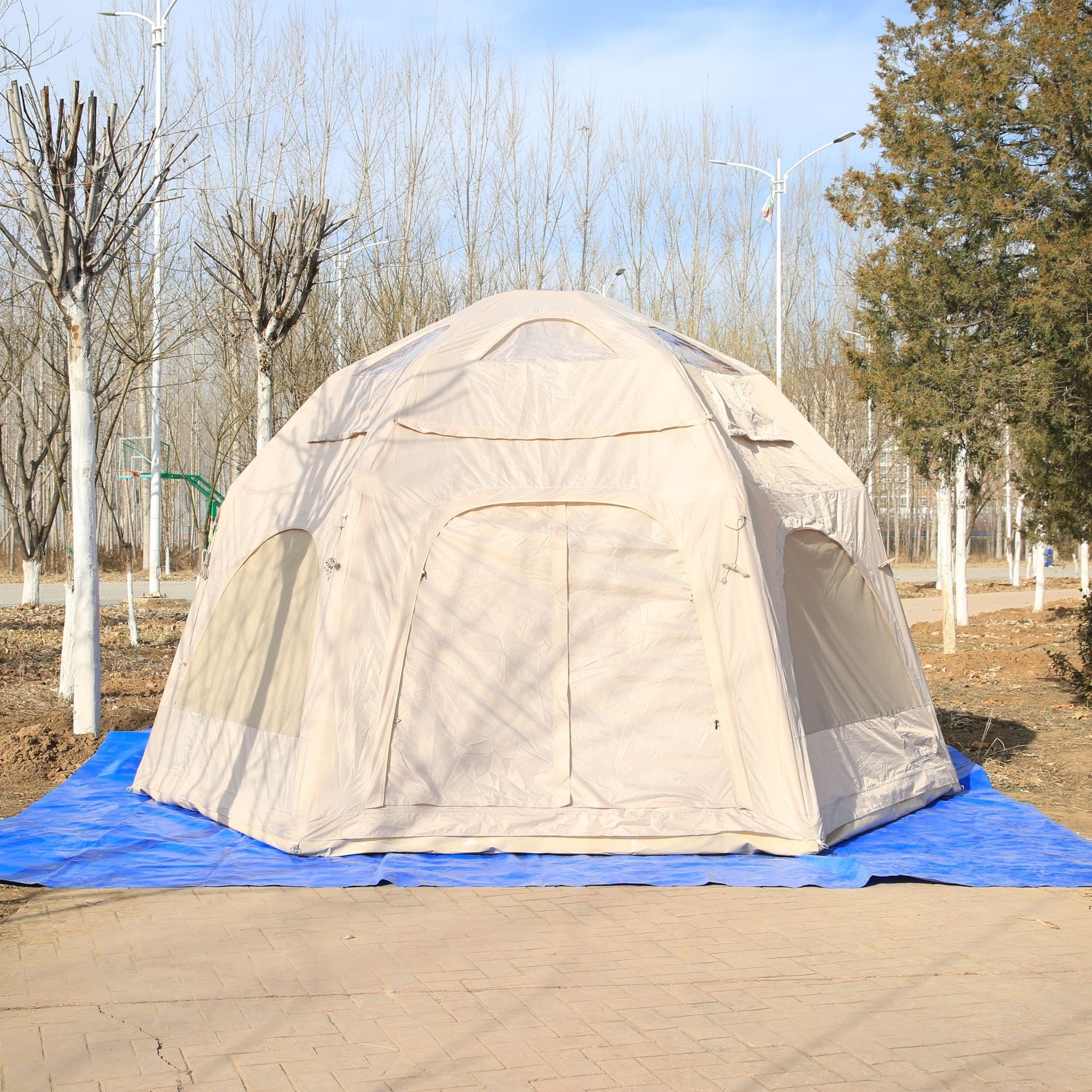 Shufa 16 Square Meter Spherical Dome Inflatable Tent - Beige