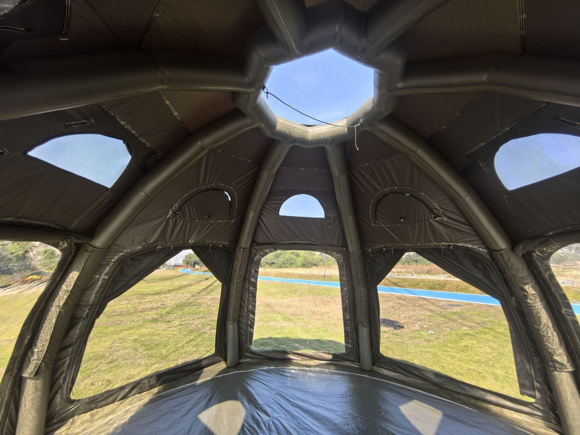 Shufa Glamping 19.6 Square Metre Spherical Dome Inflatable Tent - Khaki