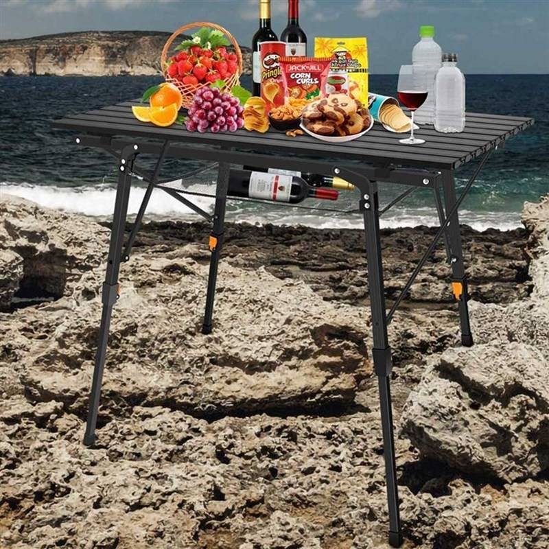 Funky Chairs Elite Alüminyum Teleskopik Ayaklı Kamp Piknik Masası – Siyah