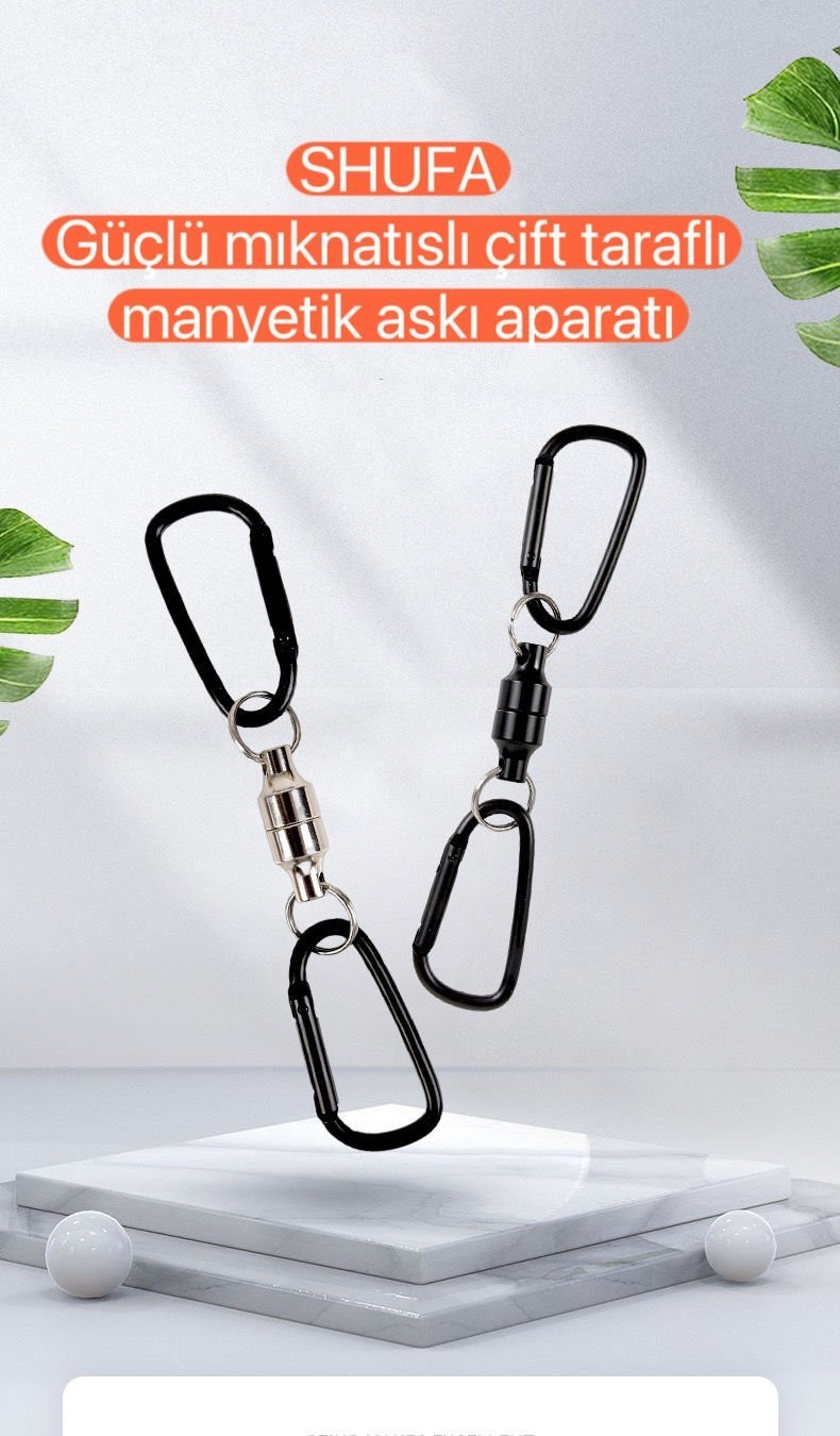 Shufa Güçlü Mıknatıslı Çift Taraflı Manyetik Askı Aparatı - 2 Adet