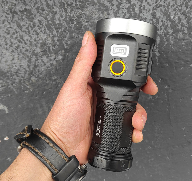 Powerdex Waterproof 40 Watt 4000 Lumen Super Powerful LED Professional Rechargeable Flashlight