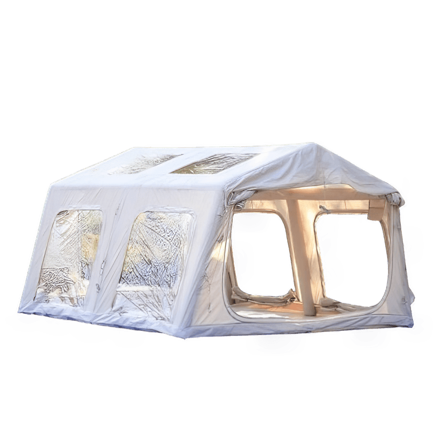 Shufa Galaksi Serisi | 13.68 m² Şişme Kamp Çadırı – 4 Mevsim – Geniş & Şeffaf Tavanlı – 380x360x220 cm Bej