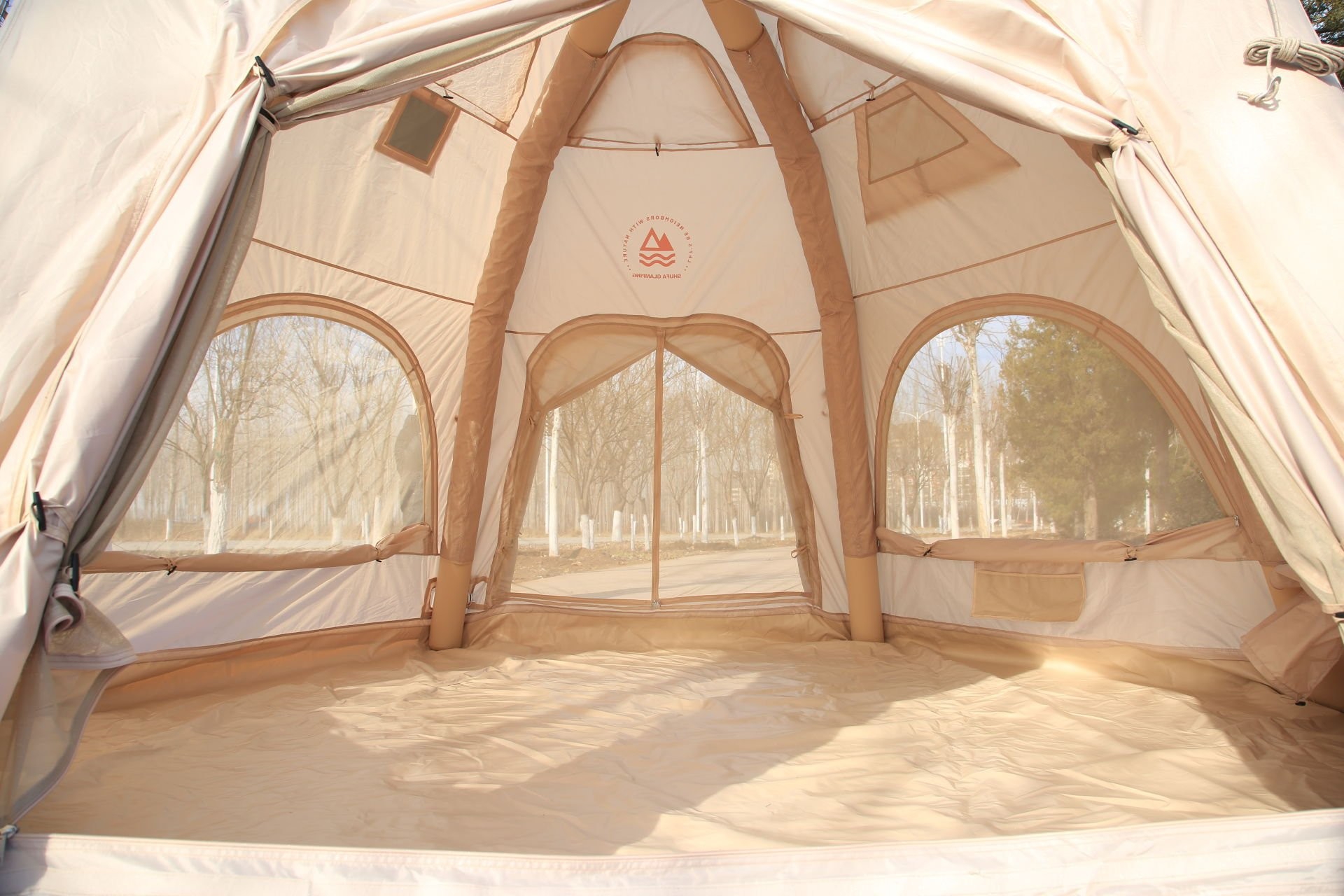 Shufa 16 Square Meter Spherical Dome Inflatable Tent - Beige