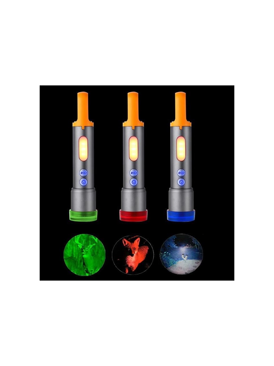 Powerdex Ultra Bright COB LED 9 Mode Rechargeable Flashlight with Strap