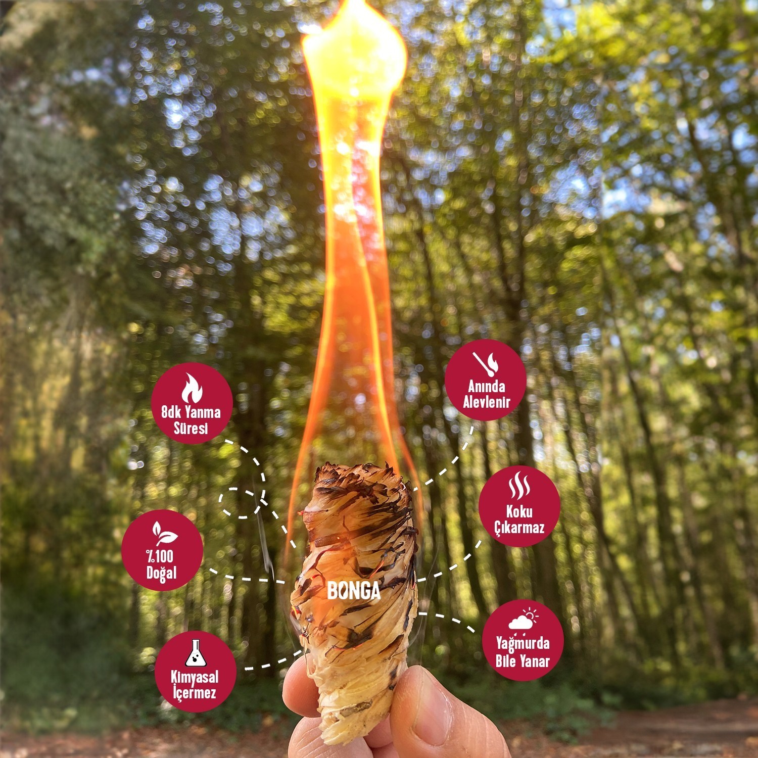 Bonga Odun Yünü Tutuşturucu – 10 Adet 140 Gr