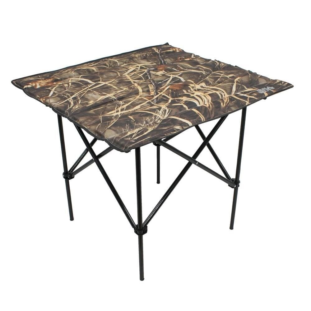 Gray Wolf Wooden Folding Camping Table (Reed Pattern)