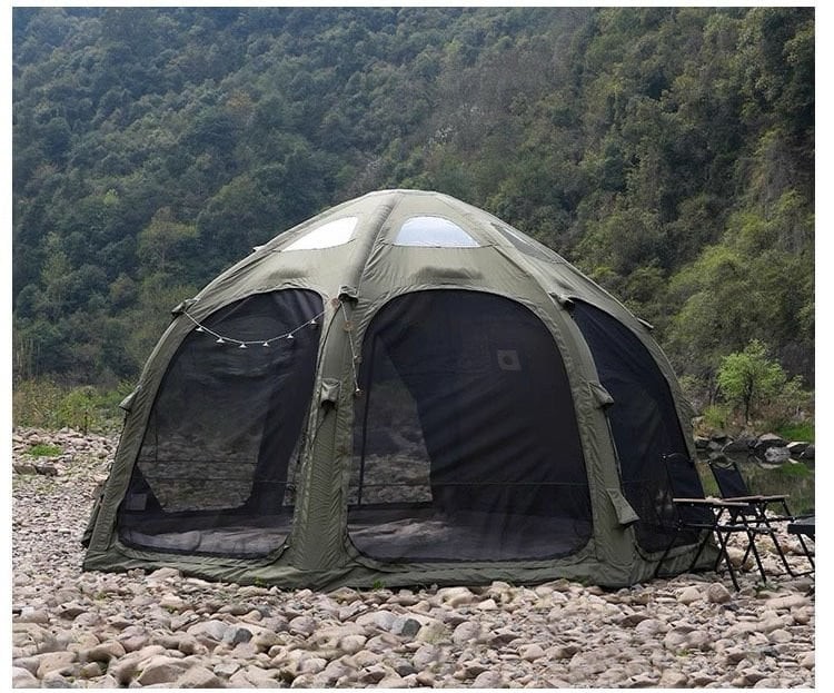 Shufa Glamping 19.6 Square Metre Spherical Dome Inflatable Tent - Khaki