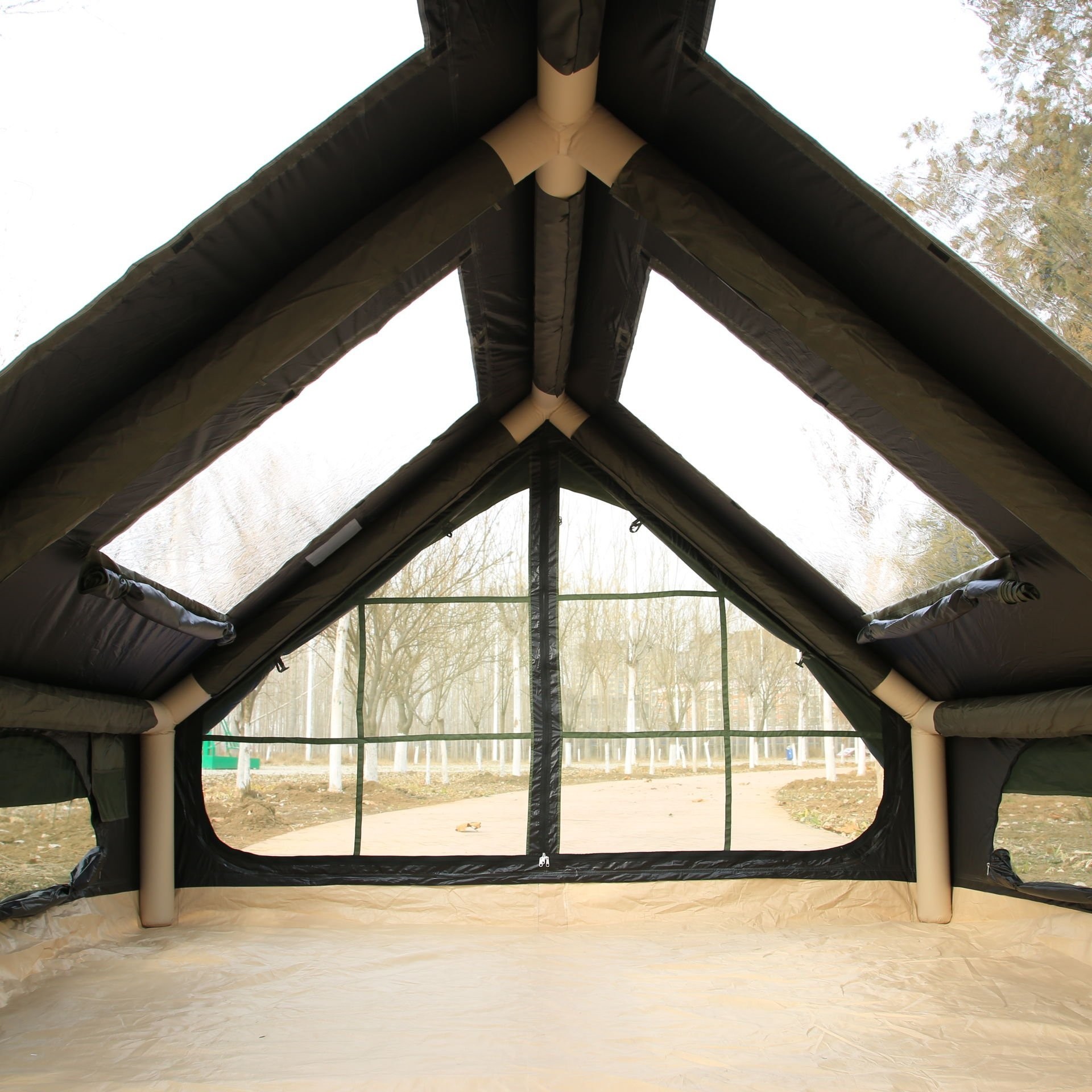 Shufa Glamping Family Şişme Kamp Çadırı 300*400*200 Cm Haki