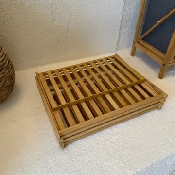 4 Katlı Katlanabilir Bambu Raf 90x50x23Cm
