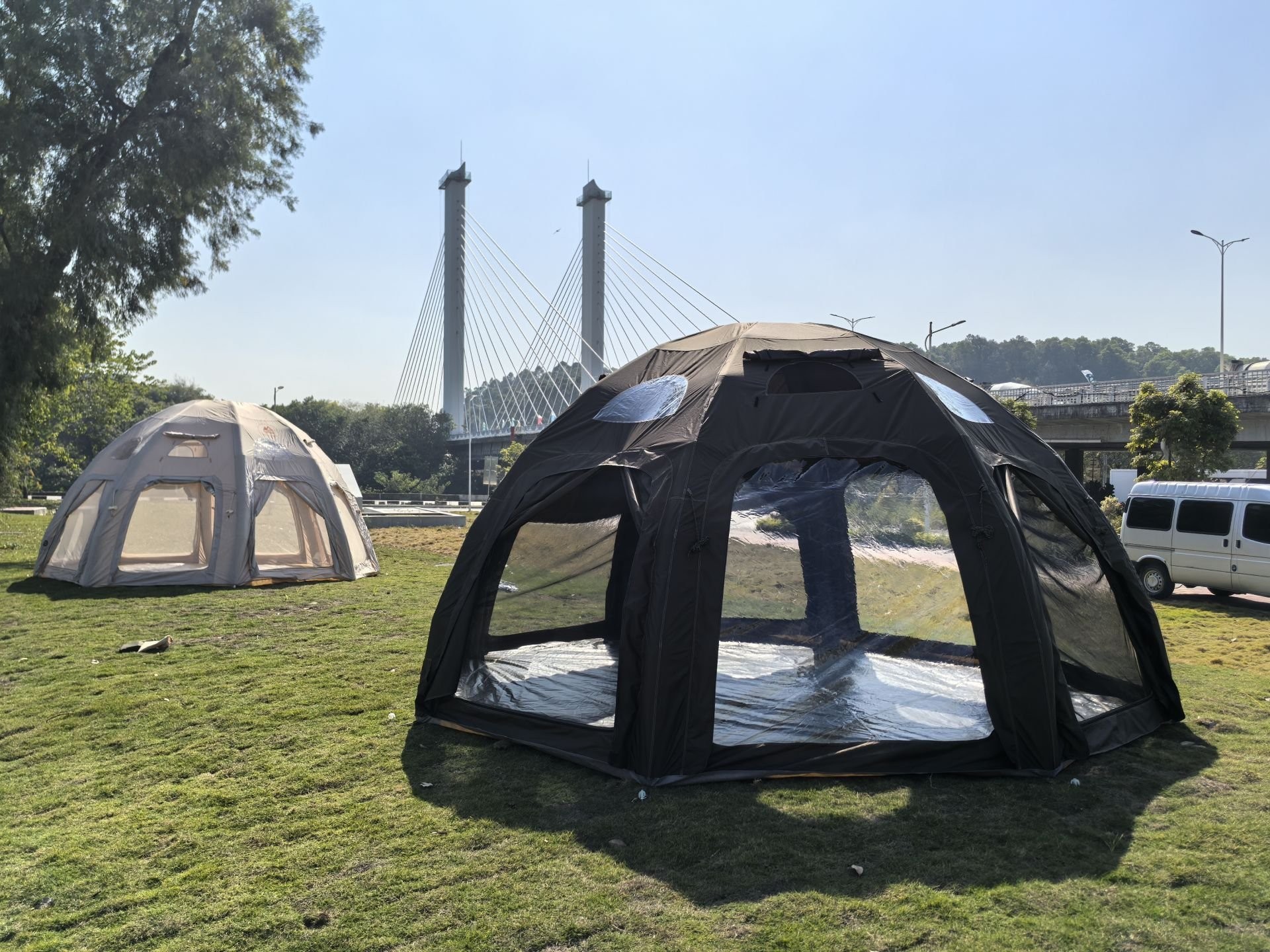 Shufa Glamping 19.6 Square Metre Spherical Dome Inflatable Tent - Khaki