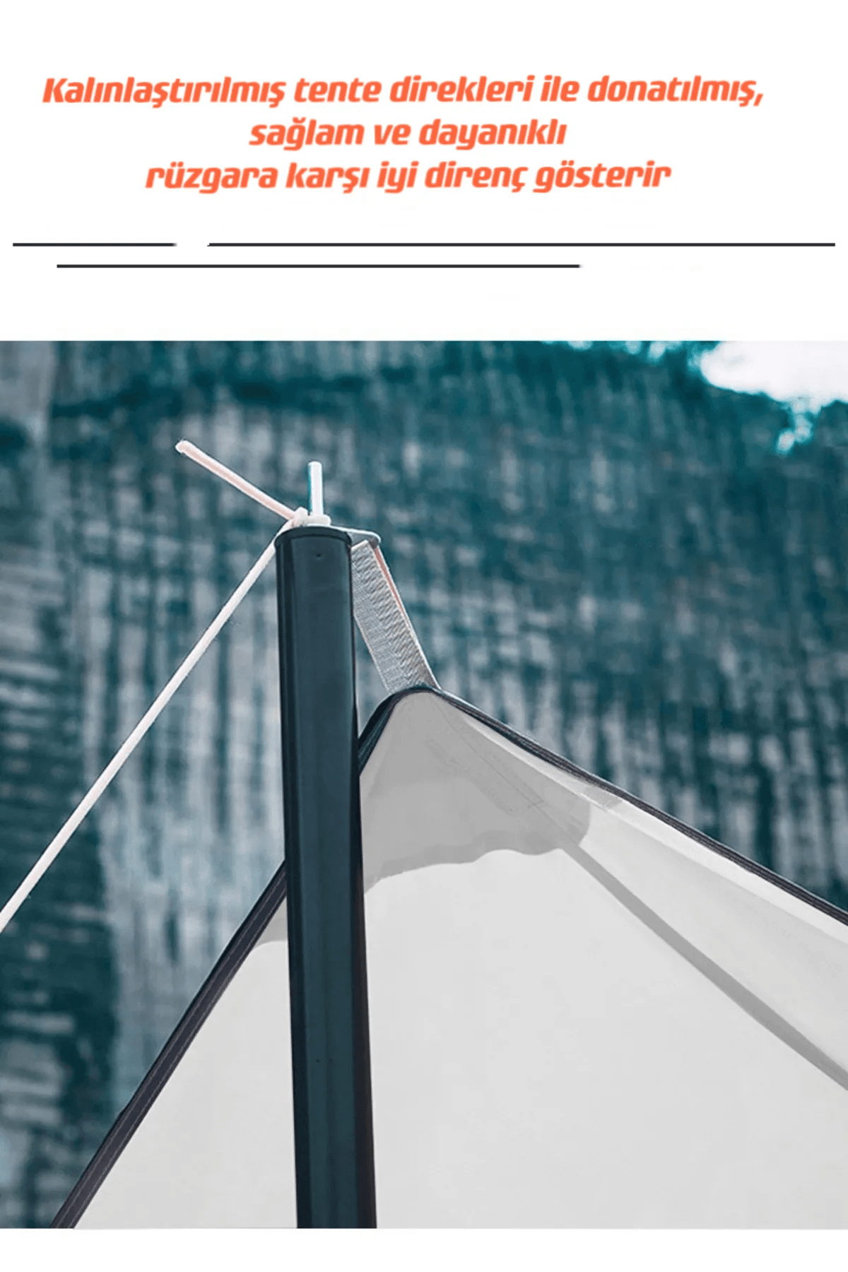 Shufa Glamping 500*300 Cm Tarp Güneş ve Rüzgar Koruma Tentesi