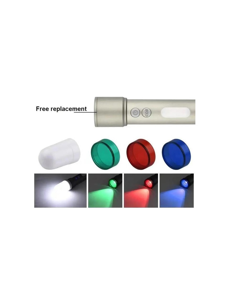 Powerdex Ultra Bright COB LED 9 Mode Rechargeable Flashlight with Strap