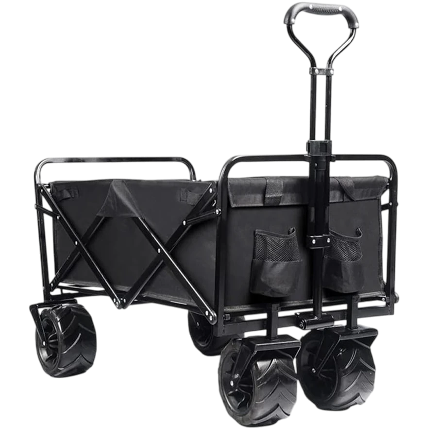 Funky Chairs Katlanır Vagon Plaj ve Kamp Arabası - Siyah