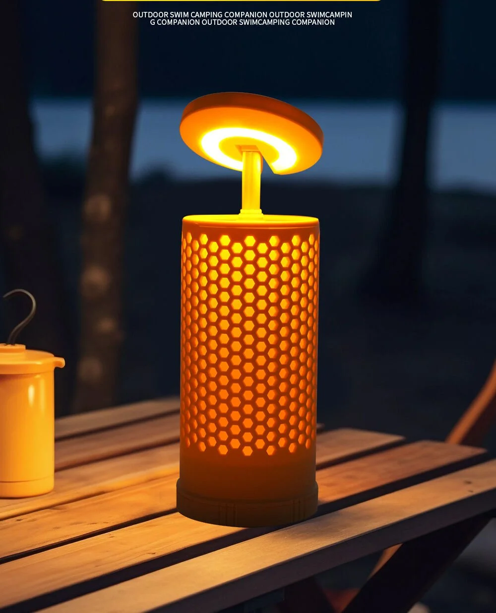 SHUFA GLAMPING Taşınabilir & Asılabilir Teleskopik LED Kamp Lambası — Atmosfer + Aydınlatma, Çok Fonksiyonlu (3500mA)