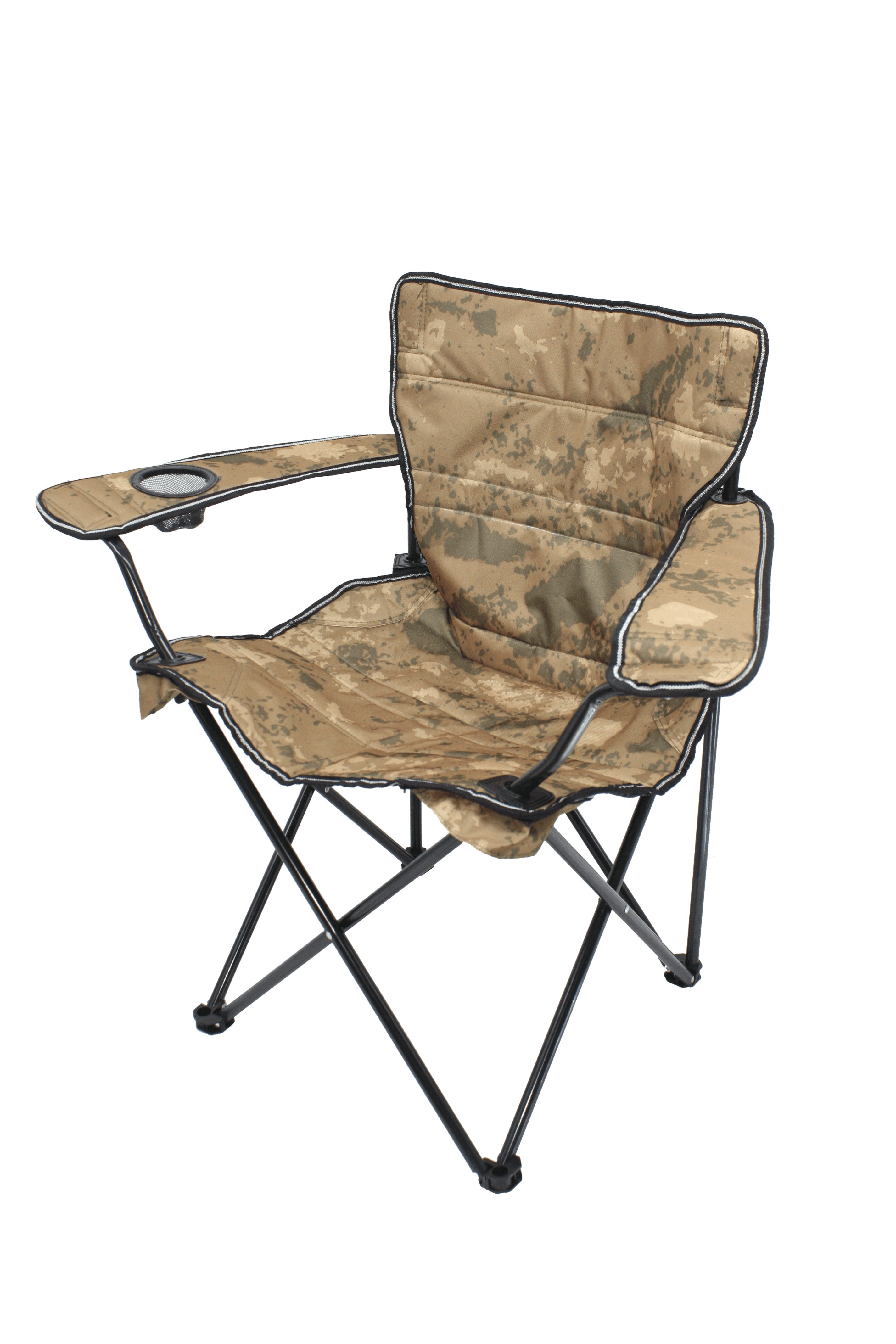 Gray Wolf Camping Chair with Cups, Desert Pattern