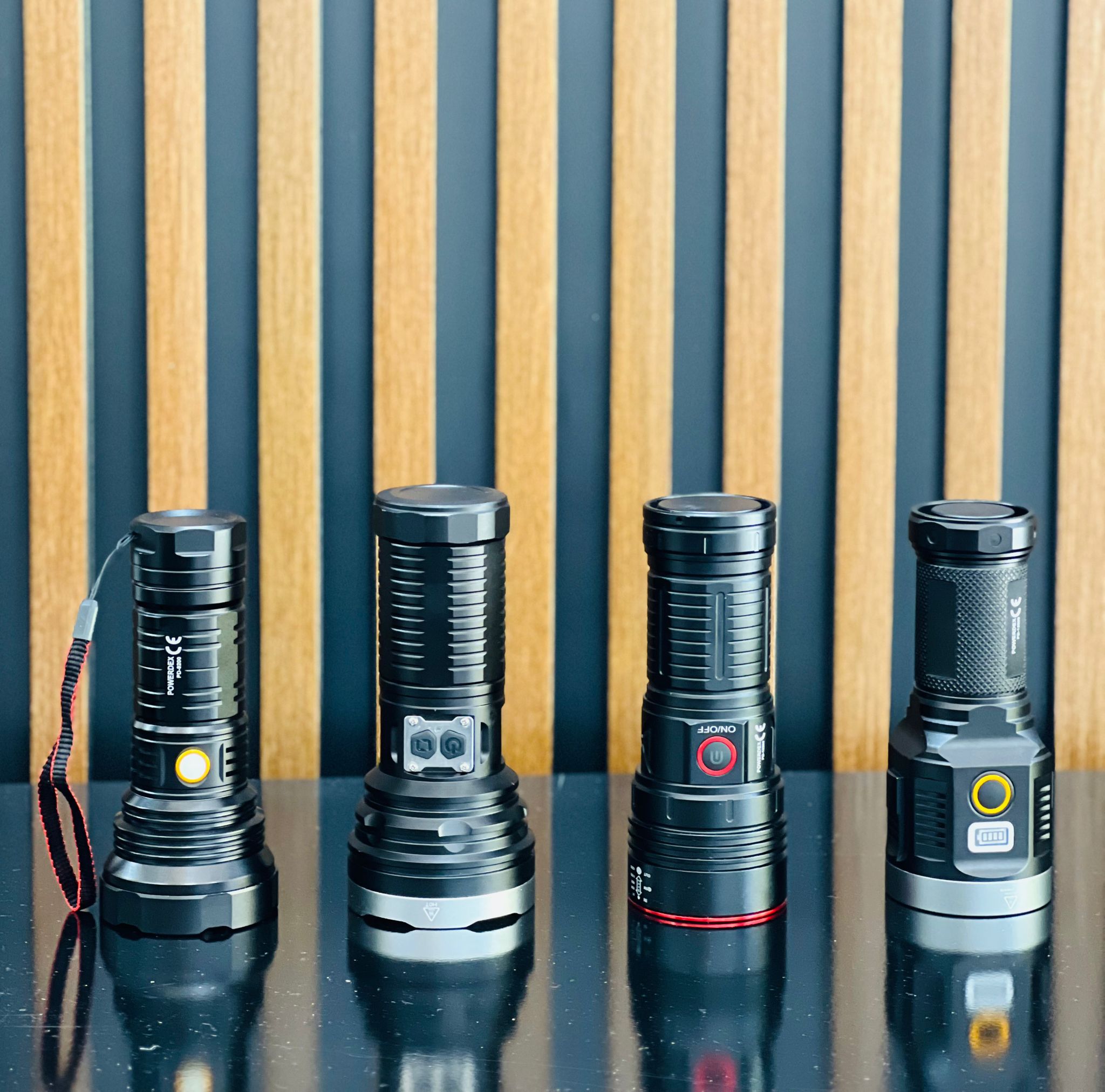 Powerdex Waterproof 40 Watt 4000 Lumen Super Powerful LED Professional Rechargeable Flashlight
