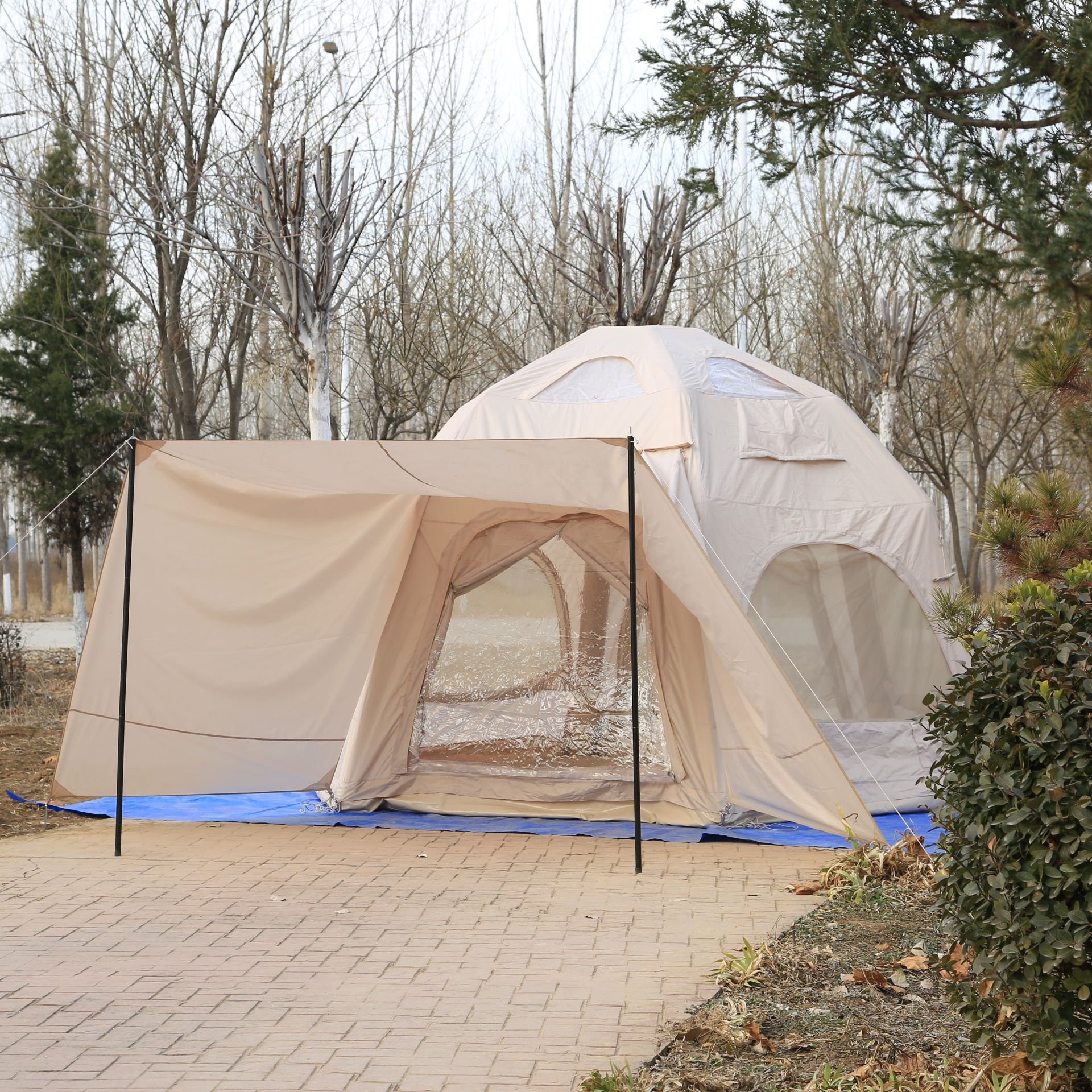 Shufa 16 Square Meter Spherical Dome Inflatable Tent - Beige